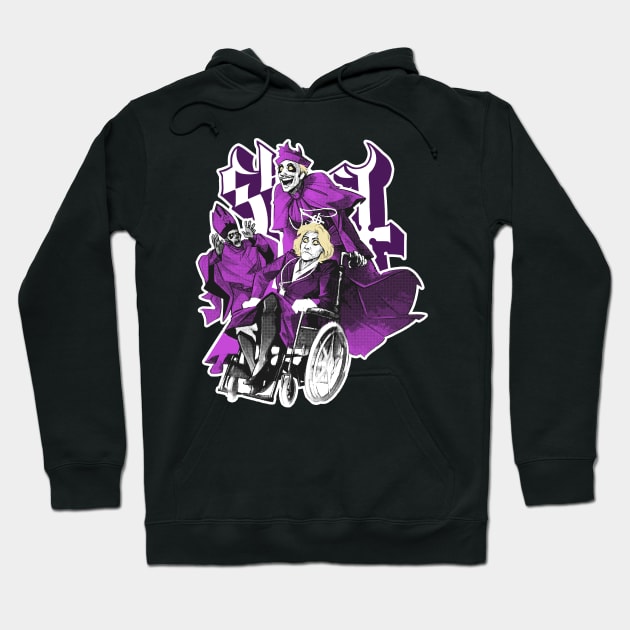 Funny Ghost Dark Purple Hoodie by Punk Fashion